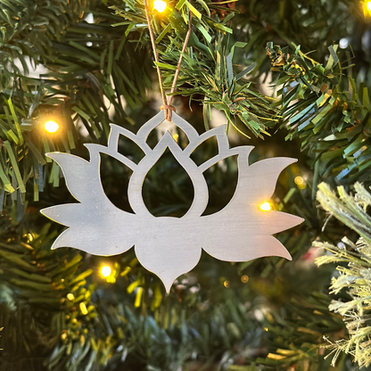 a close up of a christmas ornament on a tree