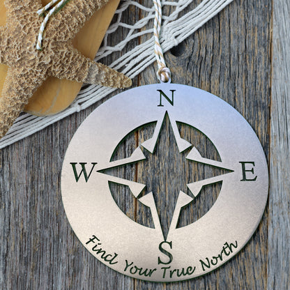 The Beginning of a Fantastic Journey Card and Compass Ornament