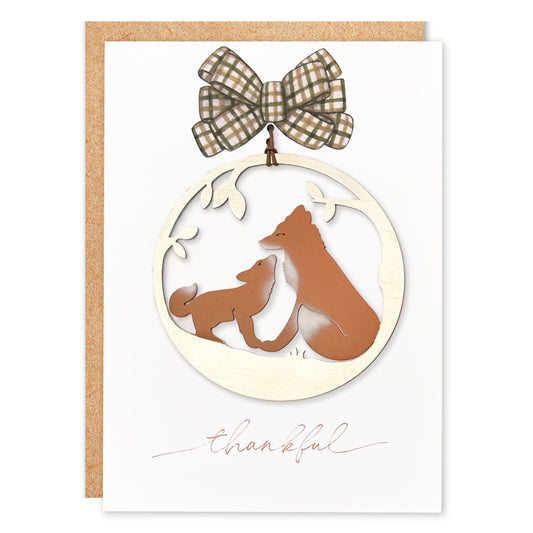 Thankful Card and Fox Ornament