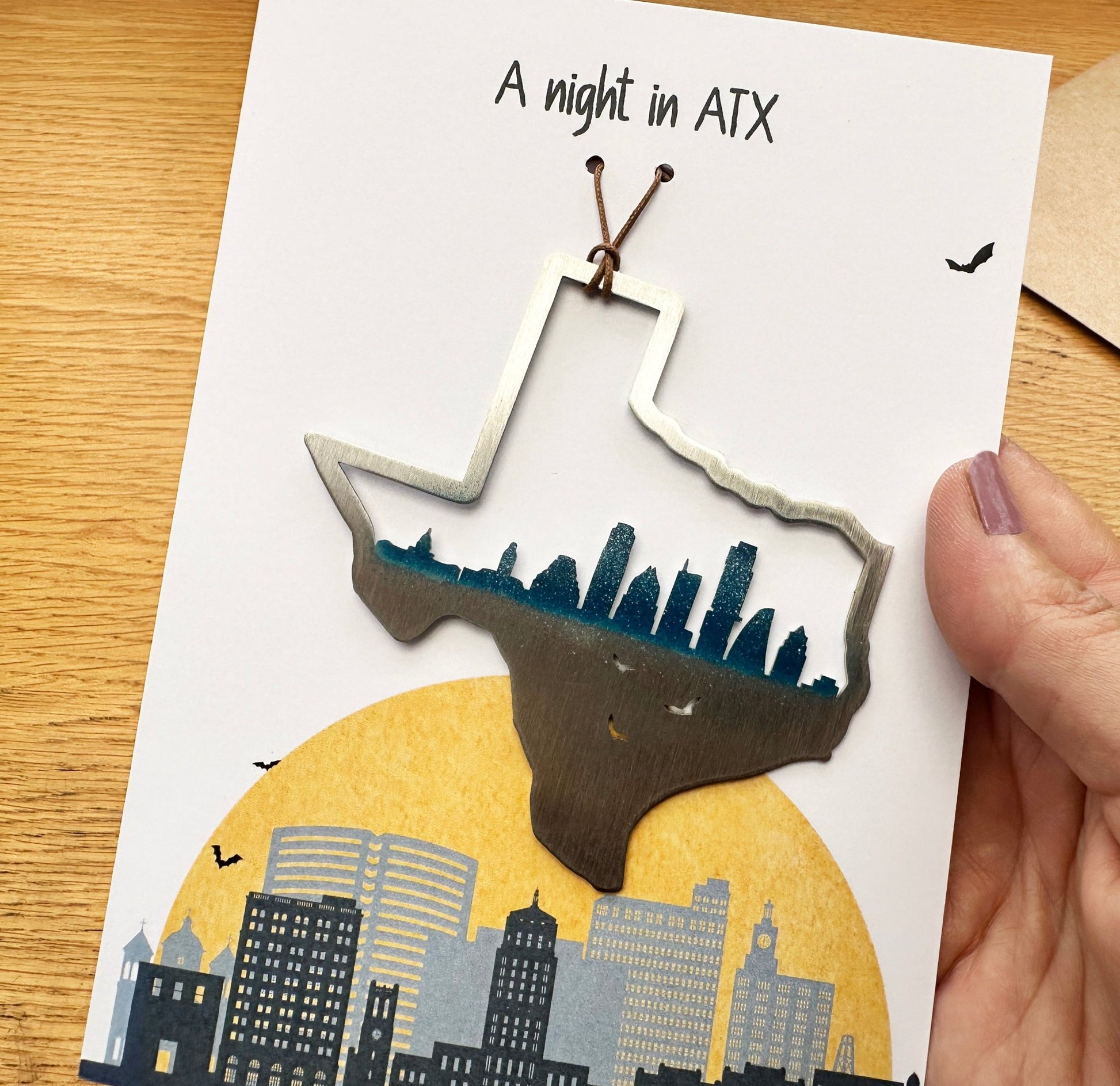 A Night in ATX Card and Austin Skyline Ornament - Authenticaa