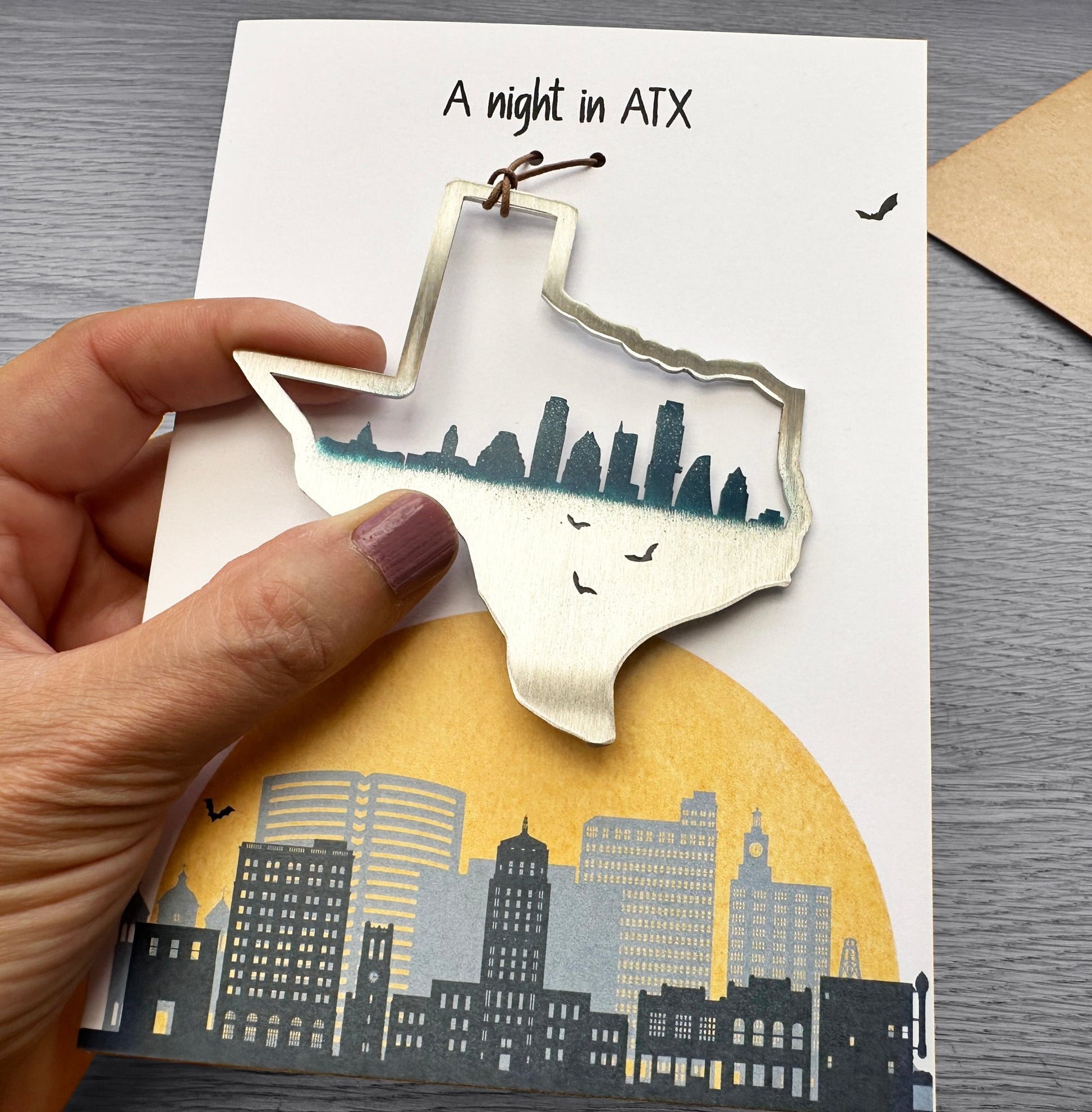 A Night in ATX Card and Austin Skyline Ornament - Authenticaa