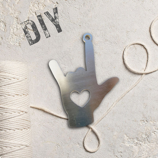 ASL I love You DIY Charm - Authenticaa