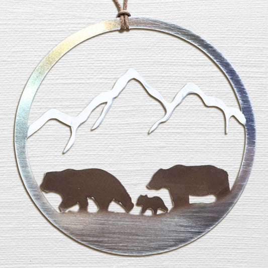 Bears in Mountains ornament - Authenticaa