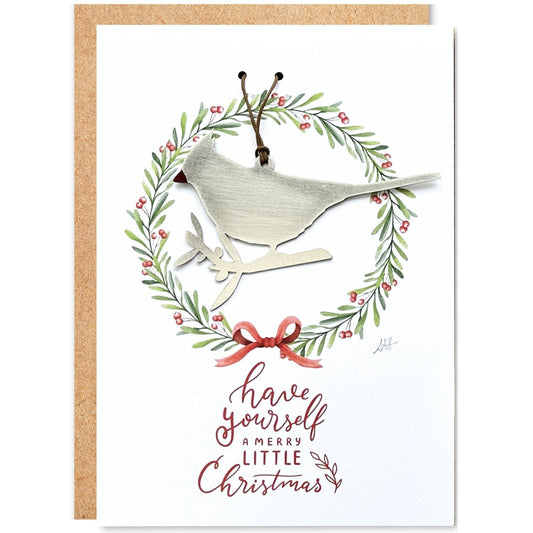 Christmas Greeting Card and Cardinal Ornament - Authenticaa