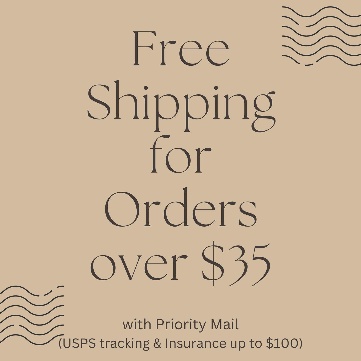 a sign that says free shipping for orders over $ 35