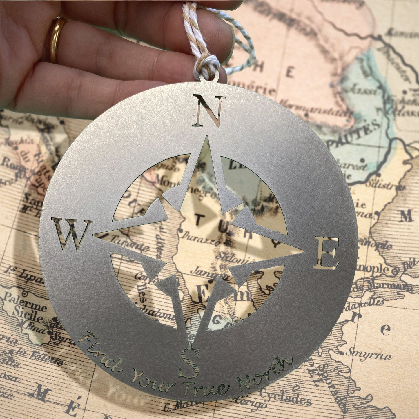 Find your true north Compass Rose Ornament - Authenticaa