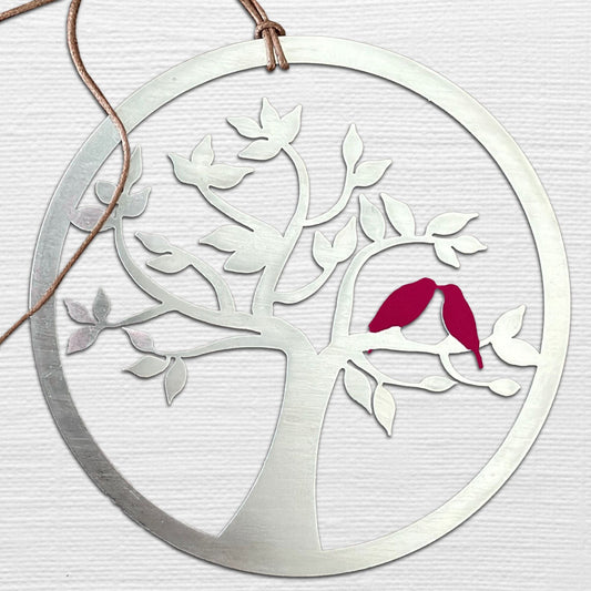 Lovebirds on a tree of life Ornament - Authenticaa