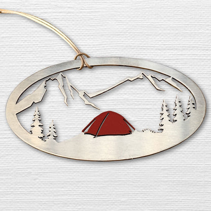 Mountain Camping Ornament - Authenticaa