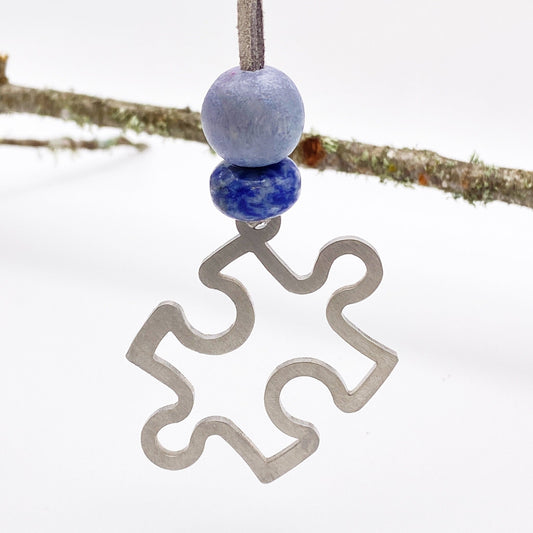 On the Spectrum Stainless Steel Charm with Sodalite Gemstone - Authenticaa