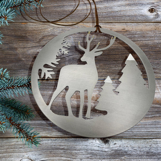 Reindeer in forest Ornament - Authenticaa