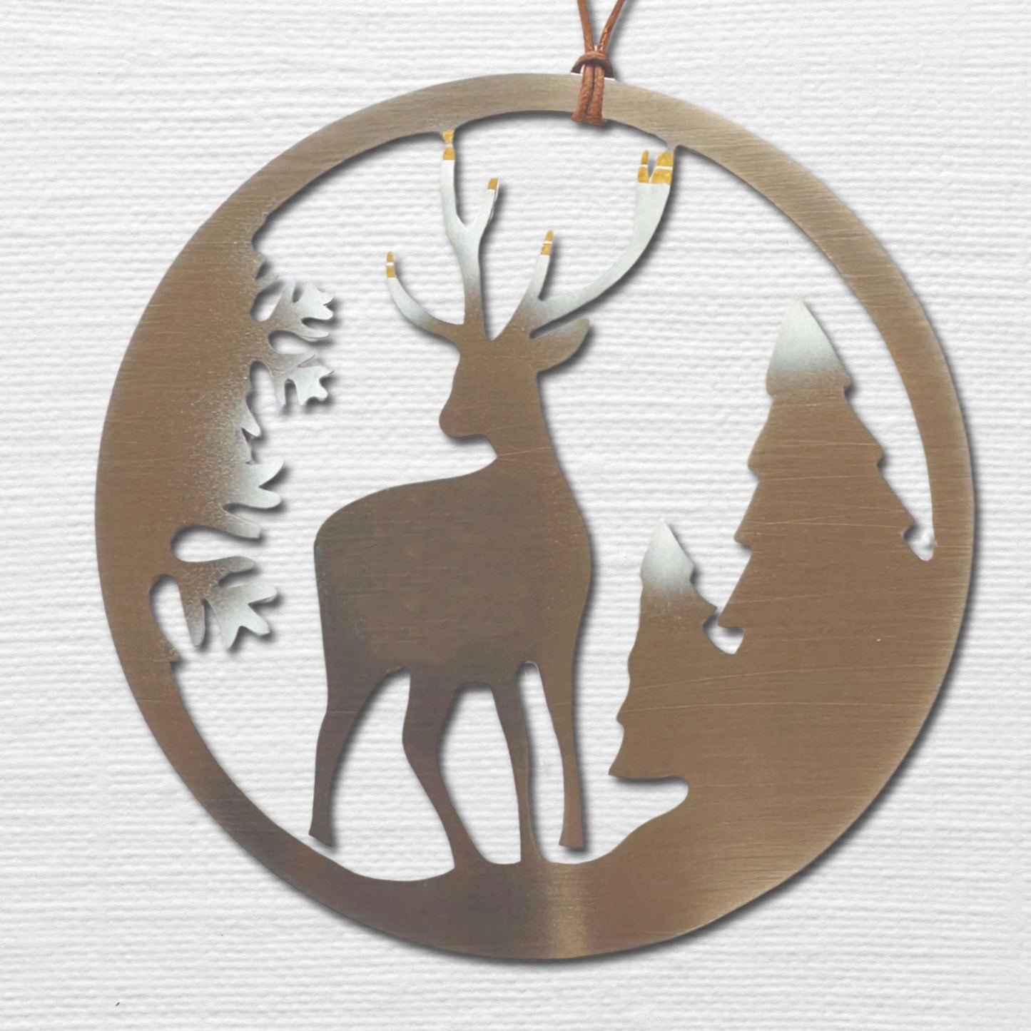 Reindeer in forest Ornament - Authenticaa