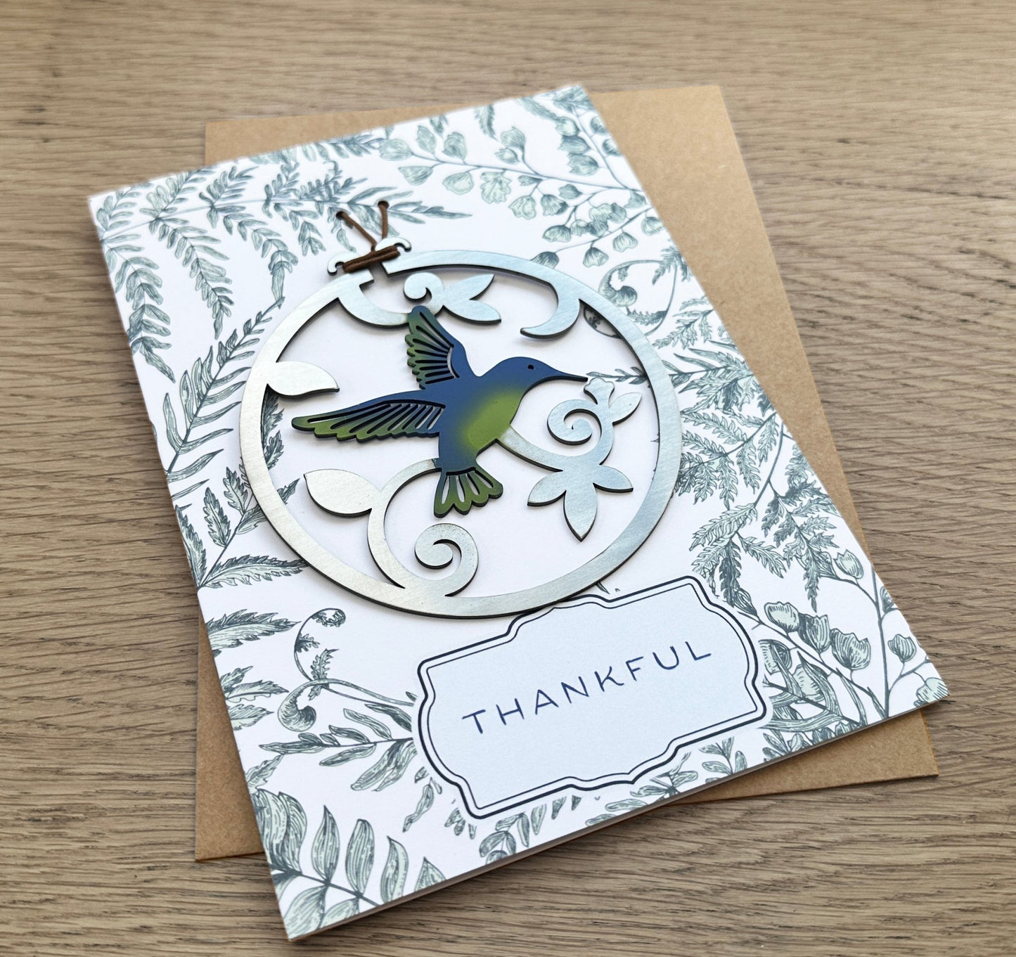 Thankful Card and Hummingbird Ornament - Authenticaa