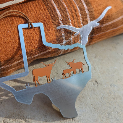 Thankful Card and Texas Longhorn ornament - Authenticaa