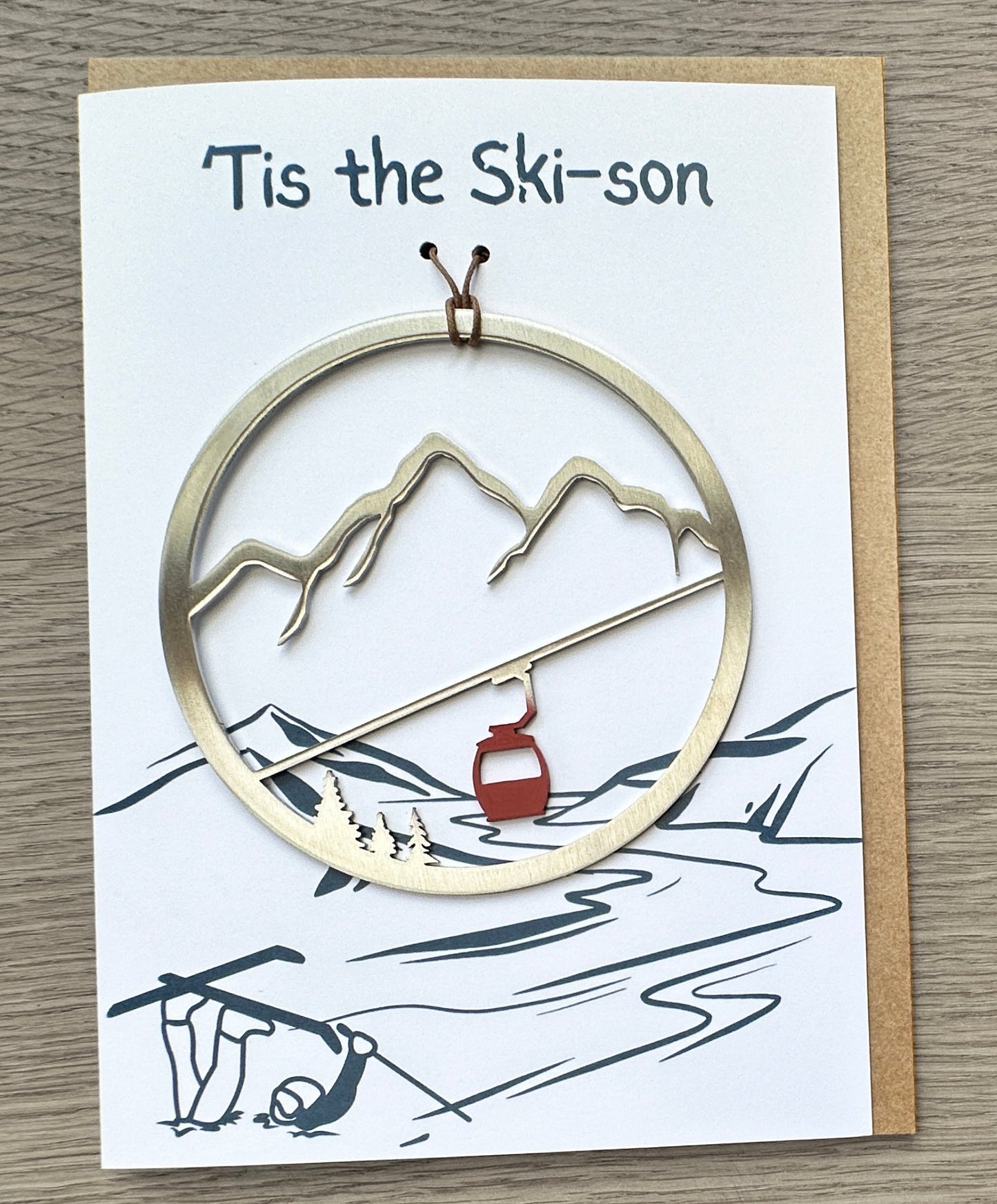 'Tis the Ski - son Card and Gondola Ornament - Authenticaa