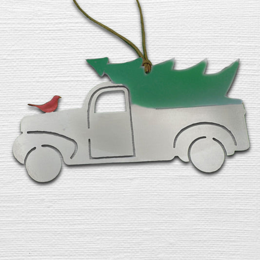 Truck and Christmas Tree ornament - Authenticaa