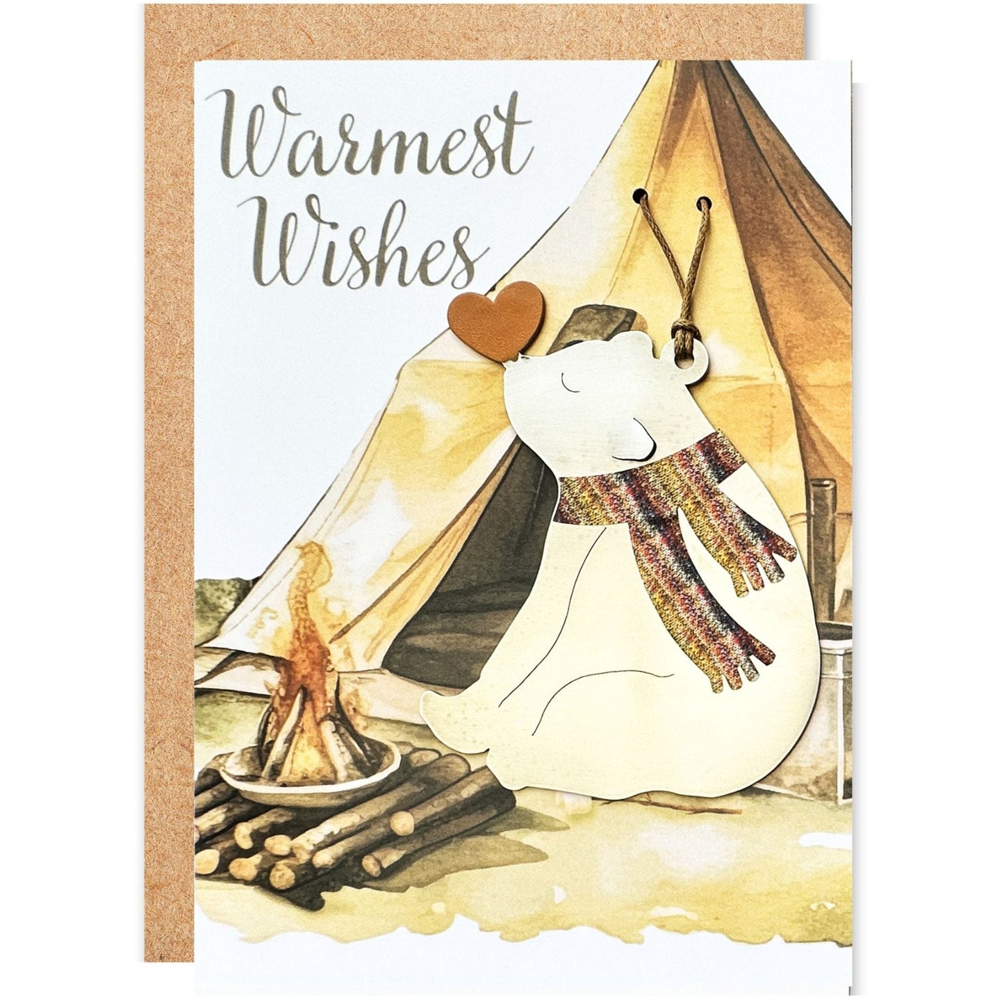 Warmest wishes Card and Bear Love Ornament - Authenticaa