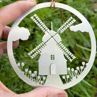 Windmill Ornament with optional greeting card - Authenticaa