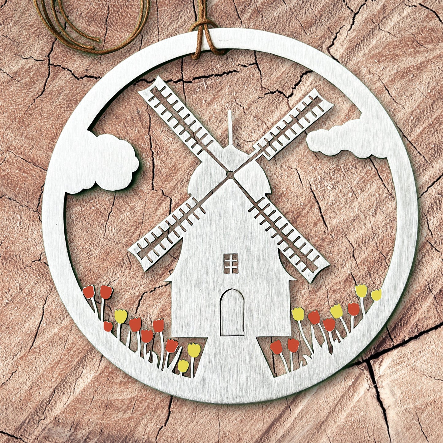 Windmill Ornament with optional greeting card - Authenticaa